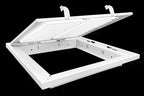 HVAC Premium 30" X 18" Steel Return Air Filter Grille for 1" Filter - Fixed Hinged - HVAC DUCT COVER - Flat Stamped Face - White [Outer Dimensions: 32 5/8"w X 20 5/8"h]