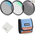 NEEWER 82mm UV/CPL/ND Lens Filter Kit, UV Protection + Circular Polarizing + Neutral Density (ND8) Camera Lens Filter Set with Multicoated Optical Glass, Slim Frame & Upgraded Foldable Storage Case