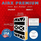 AIRX FILTERS WICKED CLEAN AIR. 24x24x4 Air Filter Odor Eliminator Carbon Filter MERV 7 AC HVAC Furnace Filters 6 Pack