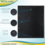 Langdon House 8x10 Picture Frames Set (Gold, 6 Pack) Distinguished Edging for Classic Style, Richland Collection
