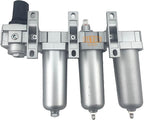 3/4" NPT HEAVY DUTY Industrial Grade 4 Stages Filter Coalescing Desiccant Dryer Regulator System For Compressed Air Lines, Metal Bowls, Great For Paint Spray And Plasma Cutter (MANUAL DRAIN)
