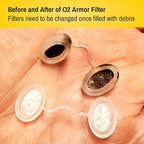 O2 Armor Nose Filters for Welders & Allergies - Nose Filter for Dust - Nasal Filters for Welding - Nose Dust Mask for Construction (50 Pack, Size X-Large)