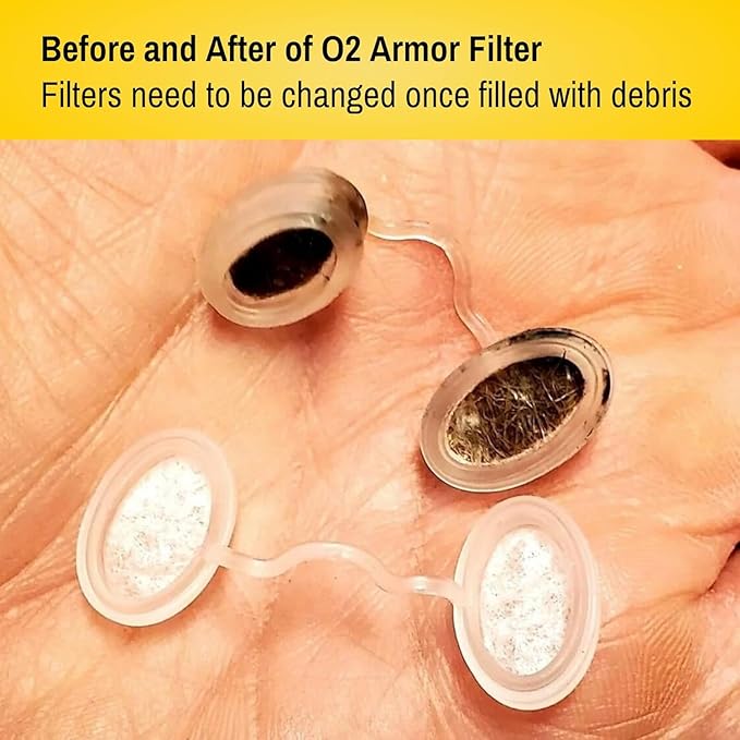 O2 Armor Nose Filters for Welders & Allergies - Nose Filter for Dust - Nasal Filters for Welding - Nose Dust Mask for Construction (30 Pack - 3x10, Size Small)