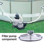 Heran SF80110-1 Leaf Trap Cover Lid with O-Ring and Valve Compatible with Intex 12 Inch Sand Filter Pumps (2100 GPH), Sand Filter Pump Replacement Parts, Pool Pump Accessory for Maintenance