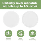 24 Pcs 2.5" Monotub Adhesive Filter Disks-3MM Thick Monotub Filter Discs-Monotub Filters for Mushroom Growing Supplies Filter Pad Replacements