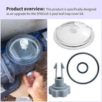 SF80110-1 Leaf Trap Cover Lid 5 inch Have O-Ring & Valve, Fit for Intex 12 Inch Sand Filter Pump (Pump Flow Rate: 2,100 GPH), NOT Fit for Intex 14 & 16 Inch (Rate:2,800 3.000 GPH) Sand Filter Pump
