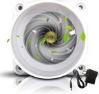 2 Inch Inline Duct Ventilation Fan HVAC Vent Blower 22 Cfm Quiet Ventilation Booster for Hydroponics Grow Tent Pet Room (Color : White, Size : NO Adjustable Speed)