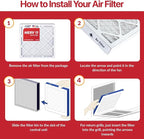 Filter King 17x25x1 Air Filter | 12-PACK | MERV 11 HVAC Pleated A/C Furnace Filters | MADE IN USA | Actual Size: 16.5 x 24.5 x .75"