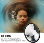Walking Way 72MM Whirlpool Camera Effects Filter, Tunnel Vision Spiral Halo Prism Lens Filter with Vortex and Circular Halo Frame Effect for Camera Lens