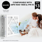 8x8x1 Air Filter MERV 13 (4-Pack), HVAC/Furnace AC Filter Replacement, Dust Defense–Comparable with MPR 1500-1900 & FPR 10 (Actual 7.75x7.75x0.75)