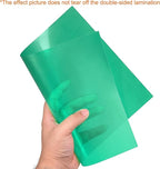 uxcell 4Pcs A4 Gel Light Lighting Filter Overlay Transparent Color Correction Plastic Vinyl PVC Sheets Photography Television Green,0.3mm