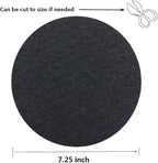ddLUCK 6 Pack Kitchen Compost Bin Filter, Round Food Waste Bins Activated Carbon Filters,Replaceable Extra Thick Charcoal Filters for Odour Remove All Caddy Bucket,1cm Thickness