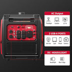 PowerSmart 4800-Watt Portable Inverter Generator with Wheels Handle Kit, CO Protect, Quiet, RV-Ready, Home use