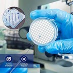 Membrane Solutions MCE Gridded Membrane Filter, Mixed Cellulose Esters Membrane Filter, Sterile Individual Pack Membrane Disc Filter, Diameter: 47 mm, Pore Size: 0.45 um, (200 Pack)