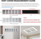 30x10 Return Air Grille(Duct Opening Size),Air Return Vent Cover,Flat Vent Cover,Rejillas De Aire Acondicionado Para Casa,Return Air Grilles,Outer Dimensions:31.75"Wx11.75"H(30"W x 10"H, Duct Opening)