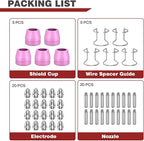 ARCCAPTAIN AG-60 Plasma Cutter Torch Consumables, 50Pcs .040'' SG-55 AG-60 WSD-60 Plasma Cutter Torch Accessories for CUT55 PRO, CUT55 PROLUX, CUT 55PILOTARC,CUT 55PIL0T, CUT 60HF, CUT 60HF PRO