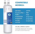 Replacement for EDR1RXD1, W10295370A, WHR1RXD1, Compatible with Kenmore 46-9081, 9081, 46-9930, 9930, P4RFWB, P8RFWB2L, W10276924, W10291030-3 Packs