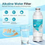 ICEPURE Alkaline DA97-17376B Refrigerator Water Filter Replacement for Samsung HAF-QIN/EXP, DA97-08006C, WD-F45, WS645A RS27T5200SR RS22T5201SR RF28R7201SR RF32CG5400SR RF23M8070SG, Enhances PH, 1Pack