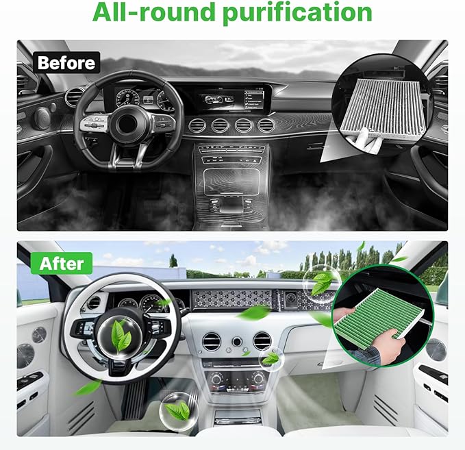 Engine+Cabin Air Filters Kit Fit for Honda CR-V CRV 2.4L 2017-2019 Engine Air Filter Replacement Automotive Accessories# CA12259 CF11182