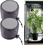 FABULETTA 2Pcs Grow Tent Vent Cover Set 4in 6in 8in Waterproof Oxford Cloth Mesh Duct Filter with Elastic Band and Fixed Buckle for Plant Greenhouse Airflow Dust and Pest Control(8in)