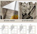 Funny Farm Animals Swag Valances for Windows, Vintage Barn Brown Sunflowers Rod Pocket Kitchen Curtains Valance, Kitchen Window Curtains Swag for Cafe Bathroom Living Room, 2 Panels, 36x45 inch