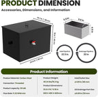 Grease Interceptor, 23.6" × 15.7" × 18" Grease Trap, 30 LBS Commercial Grease Trap for Kitchens, Coffee Shops, and Food Processing Plants That Produce Oily Wastewater