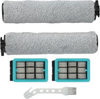 Replacement Roller Brushes and Filters Compatible with for CrossWave 3831 HF2 3845 3847 3848 Wet Dry Vacuum Floor Scrubber