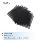 MECCANIXITY 10PCS PC Dust Filter, 80mmx80mm PVC Computer Case Cooler Dustproof Mesh Cover Fan Grills for Computer Chassis Speaker, Black