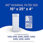 AprilAire 410 Replacement Filter for AprilAire Whole House Air Purifiers - MERV 11, Clean Air & Dust, 16x25x4 Air Filter (Pack of 4)