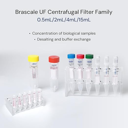 50kDa Ultra Centrifugal Filter Unit, 0.5mL, Regenerated Cellulose RC Membrane, Snap Caps (24/PK)