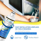 EXCELPURE RWF6100A Refrigerator Water Filter Replacement For Bosch Ultra Clarity Pro BORPLFTR50, BORPLFTR55, 12033030, 11025825, 11032531, B36CT80SNS, B36CL80ENS, WFC100MF, WFS200MF, 2PACK