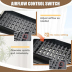 Floor Vents Heavy Duty Walkable Steel Floor Registers 4x10 Inch Floor Air Vent Easy Adjust Air Supply Lever Floor Vent Register Black Color