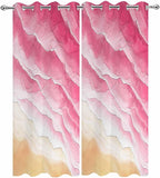 Ocean Outdoor Curtains for Patio Beach Waves Watercolor Abstract Gradient Pink Waterproof Outside Curtains with Grommet Top Weatherproof Curtain for Cabana Pergola Gazebo, 2 Pack, 54" W x 95" L