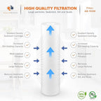 Aquaboon 5 Micron 10 x 2.5 Sediment Filter - Whole House Water Filter Replacement Compatible with Well Water Filters - P5, AP110, WHKF-GD05, 4 Pack