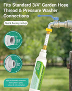 AQUA CREST Garden Hose Water Filter for Plants, Greatly Reduces Chlorine, Odor, Improve Plants Health, Ideal for Organic Gardening, Farming and Pets, 4 Pack with 2 Hose Protector