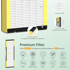 5 Pack FLT4825 True HEPA Filter B Replacement with Activated Carbon Pre-Filters Compatible with Guardian Air Purifier AC4825 AC4300 AC4800 AC4900 AC4850