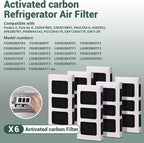 6 Pack Refrigerator Air Filter Replacement for PAULTRA2, Compatible with Pure Air Ultra 2/242047805 / EAP12364179