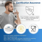 PUREPLUS 5 Micron 4.5"x 10" 2-Stage Whole House Water Filter Cartridge Combo Kit with KDF and Activated Carbon Block Filter, Replacement for WFHDC8001, CB-BB-10, GE FXHTC, GXWH40L, GXWH35F, 1PACK