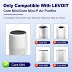 Core Mini Pet Care Replacement Filter for LEVOIT Core Mini and Core Mini-P Air Purifier, 3-in-1 H13 True HEPA High-Efficiency Activated Carbon, Core Mini-RF-PA, 6 Filter & 10 Fragrance Sponge, Yellow