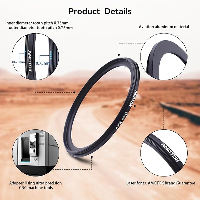 67mm Lens to 55mm Camera Lens Adapter,67mm-55mm Filter Step-Down Ring,Compatible All 55mm Filter Accessory.Made from CNC Machined