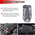 Universal 9 Inch Air Filter Cover, Air Intake Filter Sock Cover, Motorcycle Waterproof Air Filter Rain Sock Dustproof Protective Cover (Filter L), Pack of 2