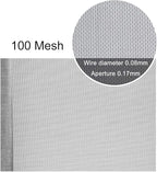 Stainless Steel Woven Wire Mesh 304 Stainless Steel Woven Wire Mesh 100 Mesh Filter Screen Sheet Heat-Resistant Tear Resistance Anti Mosquito Insect Mesh for Filter, Air Bricks, Garden
