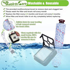 2 Pack 1868 Multi-Surface Brush Roll + 2 Pack 1866 Vacuum Filter, Replacement Parts Compatible with Bissell CrossWave 1785A 2306A 3888A Vacuum Cleaner, Compare to Part 1608683 160-8683 1608684