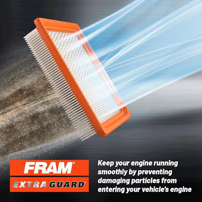 FRAM Extra Guard Rigid Panel Engine Air Filter Replacement, Easy Install w/Advanced Engine Protection and Optimal Performance, CA12073, for Select Chevrolet Vehicles