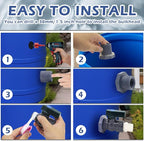 PVC Rain Barrel Diverter Kit Rain Barrel 3/4 Inch Spigot Kit with Bulkhead Fitting, Hose (25mm/1" + 16mm/0.63") Adapter, Hole Saw, Ball Valve, Clamps, Thread Seal Tape