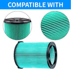 2 Pack VF6000 5-Layer Filter Replacement for Ridgid Wet Dry 5-20 Gallon Wet Dry Vacuums WD5500 WD0671 WD6425 WD7000 WD1280 WD1851 RV2400A RV2600B, 2 Pack VF3502 Shop Vac Bags, 4 Pack Foam Sleeve