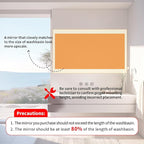 LUVODI Lighted LED Bathroom Mirror: 32”x24”Irregular Stone Pattern Frosted Wall Vanity Mirror with Bright Back Lit - Smart Dimmable Mirror Anti Fog with Touch Switch for Restroom Bedroom Living Room
