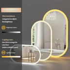 LUVODI Lighted LED Bathroom Mirror: 48x24IN Wall Mounted Dimmable 3 Colors Makeup Mirror with Bright Back Lit - Smart Mirror Anti Fog with Touch Switch Memory Function for Restroom Bedroom Living Room