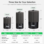hygger Aquarium Sponge Filter 20-55 Gallon Fish Tank Filter for Breeding Fry Shrimp Snails Betta Air-Powered Filter with Reusable Biochemical Ball Spare Sponge Foam Filter