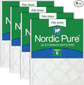 Nordic Pure 20x25x1 (Actual Size: 19 1/2 x 24 1/2 x 3/4) Poly Green MERV 6 AC Furnace Air Filters – Reduces Dust, Pollen, Pet Dander & Allergens – 4-Pack